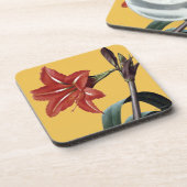 Amaryllis Striped Getränkeuntersetzer (Linke Seite)