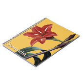 Amaryllis Striped Notizblock (Linke Seite)