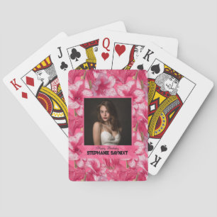 Amaryllis-Themen-Überraschungsgeburtstagsgeschenk  Spielkarten