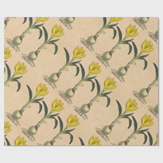 Amaryllis Tulip Botanischer Garten Blume Geschenkpapier (Flach)