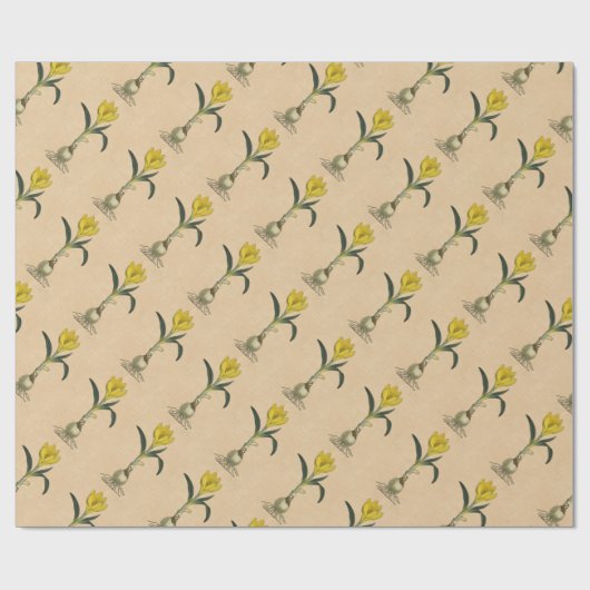 Amaryllis Tulip Botanischer Garten Blume Geschenkpapier (Flach)