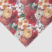 Amaryllis und Chrysanthemums Blumenmuster Seidenpapier (Ausschnitt)