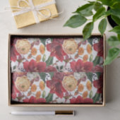 Amaryllis und Chrysanthemums Blumenmuster Seidenpapier (Geschenk)