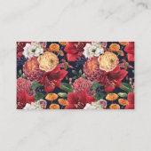 Amaryllis und Chrysanthemums Botanische Hochzeit Platzkarte (Rückseite)