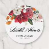 Amaryllis und Chrysanthemums Brautparty Geschenkanhänger (Vorderseite)