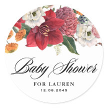 Amaryllis und Chrysanthemums Floral Baby Shower