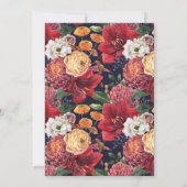 Amaryllis und Mums Botanische Winter Baby-Dusche Einladung (Rückseite)