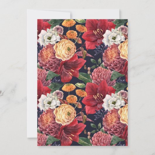 Amaryllis und Mums Dusche Einladung (Rückseite)