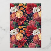 Amaryllis und Mums Dusche Folieneinladung (Rückseite)