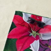 Amaryllis und Poinsettia Kunst und Kunst des Blume Strandtuch (Beispiel)