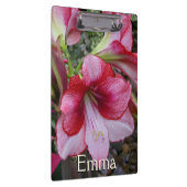 Amaryllis und Poinsettia Rote Blume Klemmbrett (Rechts)