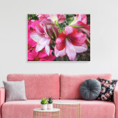 Amaryllis und Poinsettia Rote Blume Leinwanddruck (Insitu (Wohnzimmer))