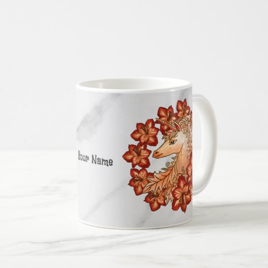 Amaryllis Unicorn Kaffeetasse (VorderseiteRechts)
