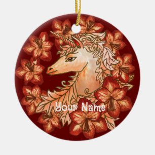 Amaryllis Unicorn Keramik Ornament