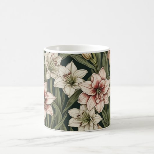 Amaryllis Vintage Blume Kaffeetasse (Mittel)