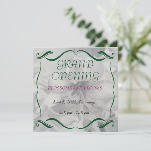 AMARYLLIS WATERCOLOR BLUME GRAND ÖFFNUNG EINLADUNG (Stehend Vorderseite)