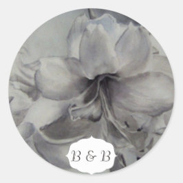 AMARYLLIS WATERCOLOR BLUME STICKERS