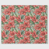 Amaryllis Winterurlaub Geschenkpapier (Flach)