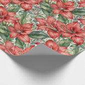 Amaryllis Winterurlaub Geschenkpapier (Ecke)