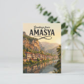 Amasya Türkei Postkarte (Stehend Vorderseite)
