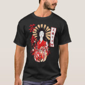 Amaterasu Omikami Cherry Blossom Sun Goddess T-Shirt (Vorderseite)