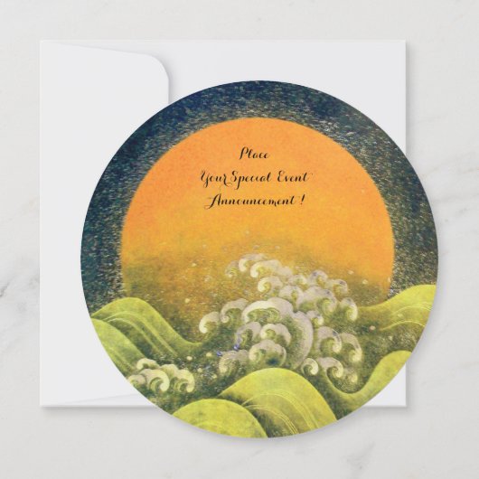 AMATERASU , SONNENGODESS , Gelb schwarz braun Einladung (Rückseite)