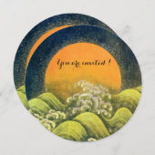 AMATERASU , SONNENGODESS , Gelb schwarz braun Einladung (Vorne/Hinten)