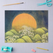 AMATERASU, SONNENGODESS, Gelb-Schwarz-Grün Seidenpapier (Basteln)