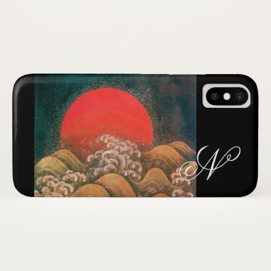AMATERASU, SONNENGÖTTIN rotbraun schwarz Case-Mate iPhone Hülle (Rückseite (Horizontal))