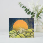 AMATERASU SUN GODDDESS Yellow Black Green Postkarte (Stehend Vorderseite)