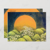 AMATERASU SUN GODDDESS Yellow Black Green Postkarte (Vorne/Hinten)