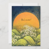 AMATERASU, SUN GODESS, gelb grün, schwarz Einladung (Vorderseite)