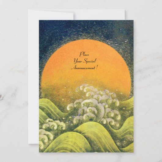 AMATERASU, SUN GODESS, gelb grün, schwarz Einladung (Rückseite)