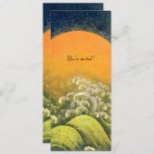 AMATERASU, SUN GODESS, gelb grün, schwarz Einladung (Vorne/Hinten)