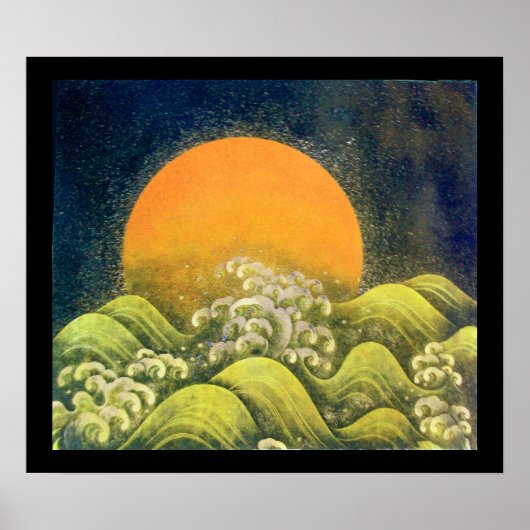 AMATERASU, SUN GODESS, gelb grün, schwarz Poster (Vorne)