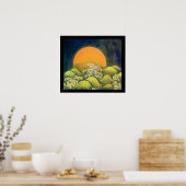 AMATERASU, SUN GODESS, gelb grün, schwarz Poster (Küche)