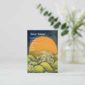 AMATERASU, SUN GODESS, gelb grün, schwarz Visitenkarte (Stehend Vorderseite)