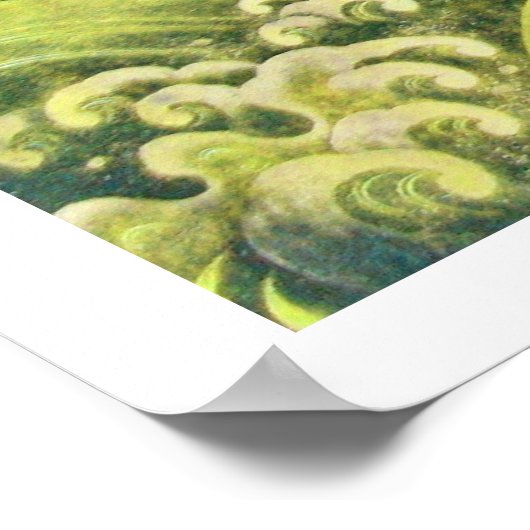 AMATERASU, SUN GODESS, gelb grün Schwarz-weiß Poster (Ecke)