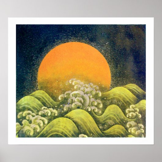 AMATERASU, SUN GODESS, gelb grün Schwarz-weiß Poster (Vorne)