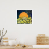 AMATERASU, SUN GODESS, gelb grün Schwarz-weiß Poster (Küche)