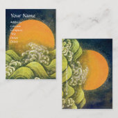 AMATERASU, SUN GODESS, gelb-grünes schwarzes Gold Visitenkarte (Vorne/Hinten)