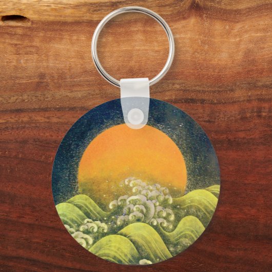 AMATERASU, SUN GODESS, gelb, schwarz Schlüsselanhänger (Vorderseite)