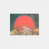 AMATERASU SUN GODESS Red Black Brown Post-it Klebezettel (Vorderseite)