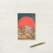 AMATERASU SUN GODESS Red Black Brown Post-it Klebezettel (Auf Schreibtisch)