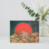 AMATERASU SUN GODESS Red Black Brown Postkarte (Stehend Vorderseite)