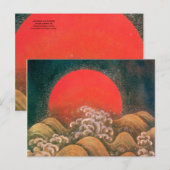 AMATERASU SUN GODESS Red Black Brown Postkarte (Vorne/Hinten)