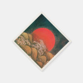 AMATERASU SUN GODESS Red Black Brown Serviette (Ecke)