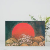 AMATERASU , SUN GODESS , rot schwarz braun Briefpapier (Stehend Vorderseite)