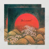 AMATERASU , SUN GODESS , rot schwarz braun Einladung (Vorne/Hinten)