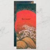 AMATERASU , SUN GODESS , rot schwarz braun Einladung (Vorne/Hinten)